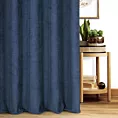 Zasłona szyta na taśmie 5 cm granatowa z miękkiej w dotyku tkaniny szenilowej