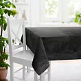 Obrus szyty ELITE czarno srebrny miękka, welwetowa, typu BLACKOUT 100% zaciemniająca, z połyskującym nadrukiem, o gramaturze 400g/m2