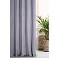 Zasłona szyta na flexach liliowa z miękkiej półmatowej tkaniny welwetowej