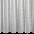 Firana szyta na taśmie 5 cm kremowa z matowej tkaniny z efektem pionowych prążków, wykończona obciążnikiem