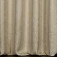 Zasłona szyta na taśmie 5 cm kremowa z tkaniny z wzorem przetykanym błyszczącą nicią