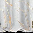Firana biała, szampańska zdobiona nadrukiem marmurku 140x270 cm taśma - MOLLY1