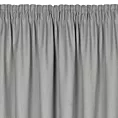 Zasłona srebrna z falbaną z tkaniny o płóciennym splocie 140x240 cm taśma - LENA