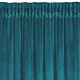 Zasłona welwetowa ciemnoturkusowa zdobiona falbanami 140x270 taśma - CHARLOTTE 1