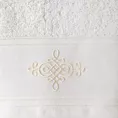 Ręcznik kąpielowy 50x90 cm bawełniany kolor kremowy z bordiurą zdobioną ornamentowym haftem 600 g/m2 KLAS 2