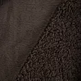 Narzuta dwustronna z przyjemnego futerka i tkaniny barankowej ciemnobrązowa 220x240 cm NINA Eurofirany Premium