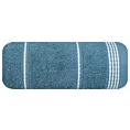 Ręcznik do rąk 30x50 cm bawełniany kolor ciemnoniebieski ze stębnowaną bordiurą 500 g/m2 MIRA