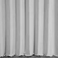 Zasłona szyta na tunelu jasnosrebrna z szenilowej tkaniny