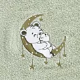 Ręcznik kąpielowy dziecięcy 50x90 cm bawełniany kolor miętowy z aplikacją misia 450 g/m2 BABY 74