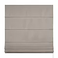 Roleta rzymska ciemnobeżowa z tkaniny w stylu eko z efektem melanżu