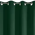 Zasłona ciemnozielona zaciemniająca gładka półmatowa 140x175 cm przelotka LOGAN