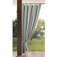 Zasłona srebrna z wodoodpornej tkaniny idealna do ogrodu i na taras 155x260 cm szelki/rzep - GARDEN