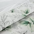 Pościel 220x200 cm bawełniana kolor biały, zielony z wzorem kwiatowym SPRING 28