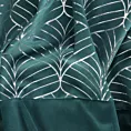 Zasłona turkusowa z pasem srebrnego nadruku, welwetowa 140x250 cm przelotka - LINDI
