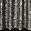 Zasłona welwetowa grafitowo, szampańska zdobiona błyszczącym nadrukiem 140x250 cm przelotka - TORI