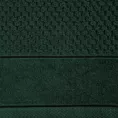 Ręcznik do rąk 30x50 cm bawełniany kolor ciemnozielony o strukturze krateczki z szeroką welurową bordiurą 500 g/m2 FRIDA