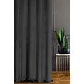 Zasłona szyta na taśmie 5 cm grafitowa z grubej, matowej tkaniny welwetowej o gramaturze 380g/m2