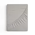 Prześcieradło jersey z gumką 220x200 cm z bawełny kolor srebrny 190 g/m2 Eurofirany Premium
