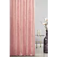 Zasłona szyta na taśmie 5 cm pudrowo różowa ze szlachetnej grubej tkaniny welwetowej o gramaturze 400g/m2