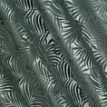 Zasłona welwetowa oliwkowa z trójwymiarowym wzorem liści 140x250 cm przelotka - LIVIA