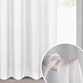Firana biała o strukturze drobnego deszczyku wzór poziomy 140x250 cm przelotka REBECCA
