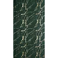 Zasłona ciemnozielono, złocista zdobiona nadrukiem marmurku 140x250 cm przelotka LANI