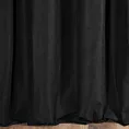 Zasłona szyta na taśmie 5 cm DORA - HIT czarna z miękkiej tkaniny o welurowej strukturze