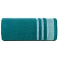 Ręcznik do rąk 30x50 cm bawełniany kolor ciemnoturkusowy z ozdobną bordiurą 500 g/m2 MERY