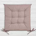 Poduszka na krzesło 40 x 40 x 5 cm wodoodporna pudrowo różowa z pikowaniem GARDEN