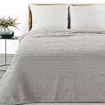 Koc 170x210 cm srebrny z wytłaczanym wzorem pasów LISA Design 91