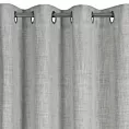 Zasłona szara z lnianym splotem w stylu eko 140x250 cm przelotka - ROMA