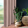 Zasłona różowa z tkaniny welurowej 260x260 cm przelotka - Dora