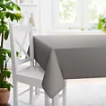 Obrus szyty popielaty z gładkiej tkaniny zaciemniającej typu dimout