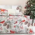 Pościel świąteczna 220x200 cm z mikrowłókna kolor biały, czerwony WILLOW