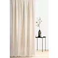 Zasłona szyta na flexach ENYA kremowa z miękkiej półmatowej tkaniny welwetowej