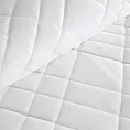 Narzuta welwetowa biała 220x240 cm z geometrycznym przeszyciem RIA 6