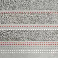 Ręcznik do rąk 30x50 cm bawełniany kolor srebrny z ozdobnym stębnowaniem 500 g/m2 POLA