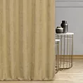 Zasłona szyta na flexach beżowa miękka, szenilowa tkanina o wyraźnym splocie i delikatnym połysku