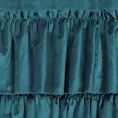 Zasłona welwetowa ciemnoturkusowa zdobiona falbanami 140x250 przelotka - CHARLOTTE 1