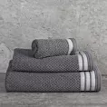 Ręcznik kąpielowy 50x90 cm bawełniany kolor stalowy w pasy 500 g/m2 MADLEN