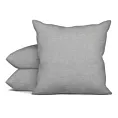 Poszewka szyta popielata z gładkiej, przyjemnej w dotyku tkaniny z efektem melanżu