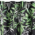 Zasłona welwetowa czarno, zielona w stylu botanic 140x250 cm przelotka - ZOJA - Pierre Cardin