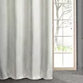 Zasłona biała ze złotym wzorem geometrycznym z welwetu 140x250 cm przelotka - BLANCA 2 - Limited Collection