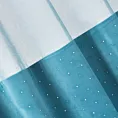 Zasłona turkusowo, srebrna z cekinami łącząca etaminę i welwet 140x250 cm przelotka - JOLIE1 - Diva Line