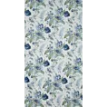 Zasłona biało, niebieska w kwiaty zaciemniająca 140x250 przelotka - ALVA
