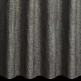 Zasłona szyta na taśmie 5 cm grafitowo pomarańczowa z matowej tkaniny o grubym splocie z efektem melanżu