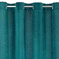 Zasłona ciemnoturkusowa z błyszczącego strukturalnego welwetu 140x250 cm przelotka - LUSSI