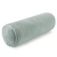 Poduszka dekoracyjna wałek 15 x 45 cm welwetowa szałwiowa zdobiony kontrastującą lamówką GAJA