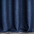 Zasłona szyta na taśmie 5 cm granatowa z tkaniny zaciemniającej typu dimout o naturalnym splocie, z efektem melanżu