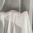 Firana szyta na taśmie 5 cm kremowa z grubej, matowej tkaniny o naturalnym splocie wykończona obciążnikiem
